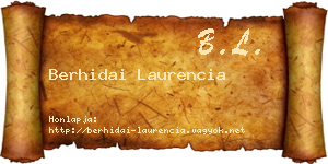 Berhidai Laurencia névjegykártya